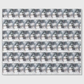 Snowmen Having a Snowball Fight ラッピングペーパー (フラット)