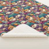 Snowmen In Designer Ski Gear On The Slopes シェルパブランケット (3/4)