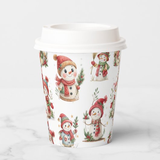 Snowmen Paper cup 紙コップ (裏面)