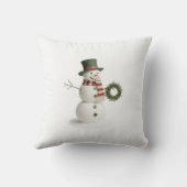 Snowmen throw pillow クッション (裏面)