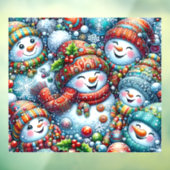 Snowmen Window Cling ウィンドウサイン (シート3)