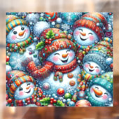 Snowmen Window Cling ウィンドウサイン (シート2)