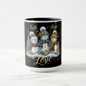 Snowmen with Gifts and Trees  マグカップ (中央)