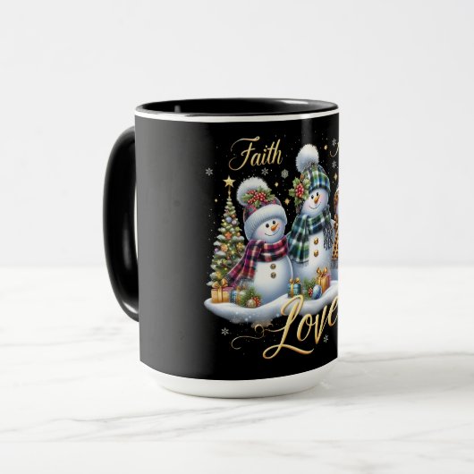 Snowmen with Gifts and Trees マグカップ (正面左)