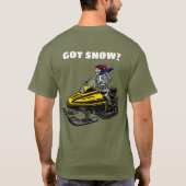 Snowmobileおもしろいスケルトンライダーのパーソナライズ Tシャツ (裏面)