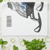 Snowmobile cartoon illustration キッチンタオル (折り畳み)