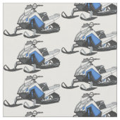 Snowmobile cartoon illustration ファブリック (クローズアップ)