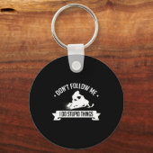 Snowmobile Don't Follow Me I Do Stud Things - Sled キーホルダー (正面)