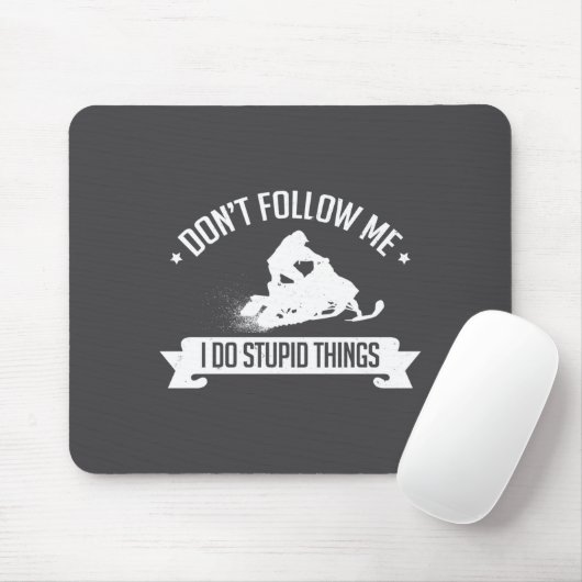 Snowmobile Don't Follow Me I Do Stud Things - Sled マウスパッド (マウス)