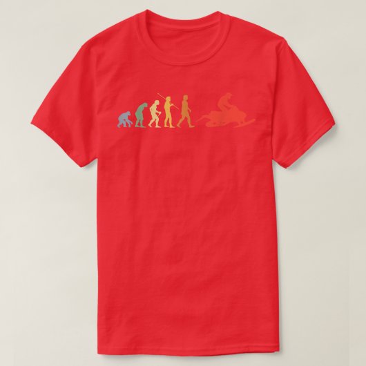 Snowmobile Evolution Retro Snowmobile Snowmobile R Tシャツ (デザイン正面)
