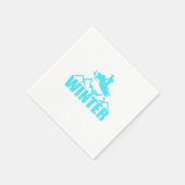 Snowmobile Silhouette Snowmobiling Rider Winter スタンダードカクテルナプキン (角)