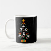 Snowmobile Snowmobiling Christmas Tree Xmas コーヒーマグカップ (左)