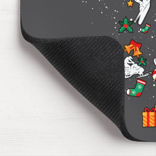 Snowmobile Snowmobiling Christmas Tree Xmas  マウスパッド (コーナー)