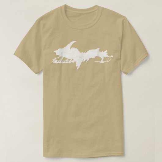 Snowmobile Upper Michigan  UP Upper Peninsula  Tシャツ (デザイン正面)