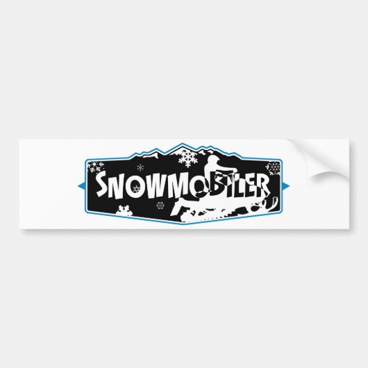 SNowmobilerのバンパーステッカー バンパーステッカー (正面)