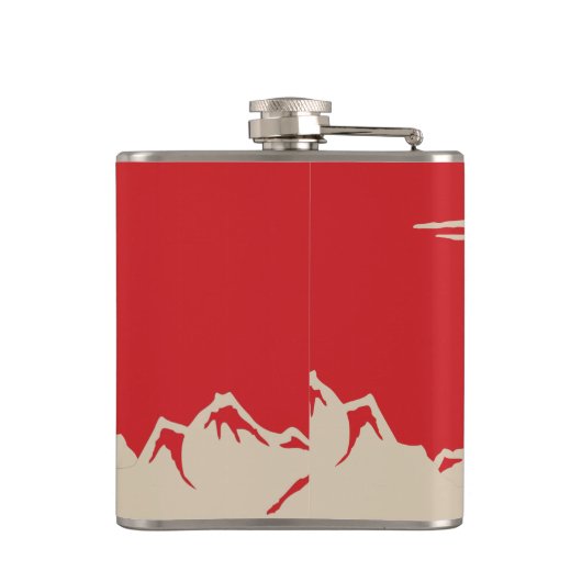 Snowmobilers Snowmobileグラフィックパーソナライズされた用 フラスク (裏面)