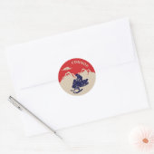 Snowmobilers Snowmobileグラフィックパーソナライズされた用 ラウンドシール (封筒)