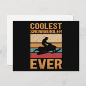 Snowmobiling Coolest Snowmobiler ポストカード (正面/裏面)