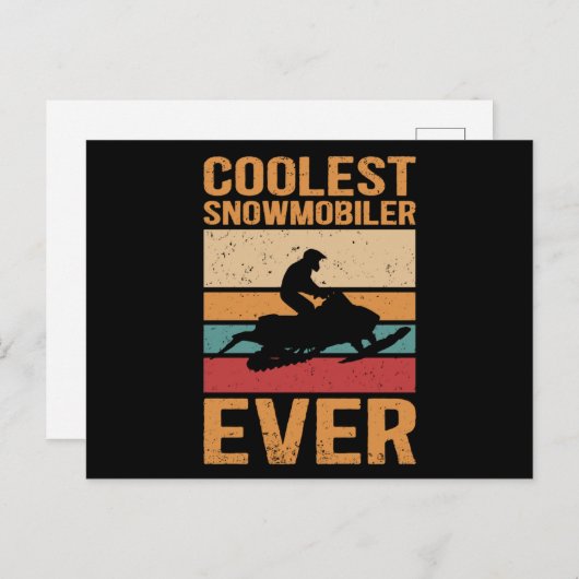 Snowmobiling Coolest Snowmobiler ポストカード (正面/裏面)