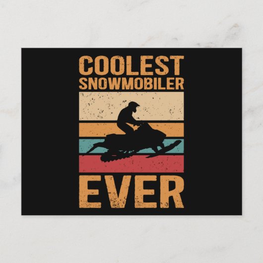 Snowmobiling Coolest Snowmobiler ポストカード (正面)