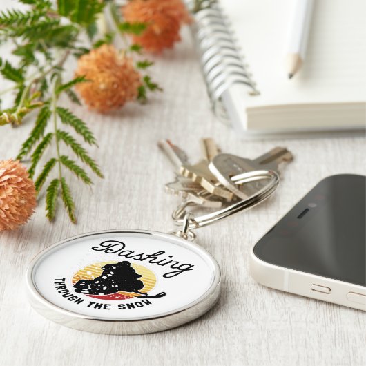 Snowmobiling - Dashing Through The Snow キーホルダー (側面)