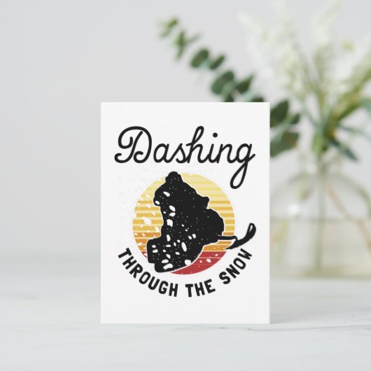 Snowmobiling - Dashing Through The Snow ポストカード (スタンド正面)