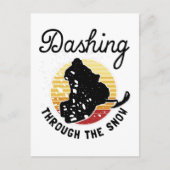 Snowmobiling - Dashing Through The Snow ポストカード (正面)