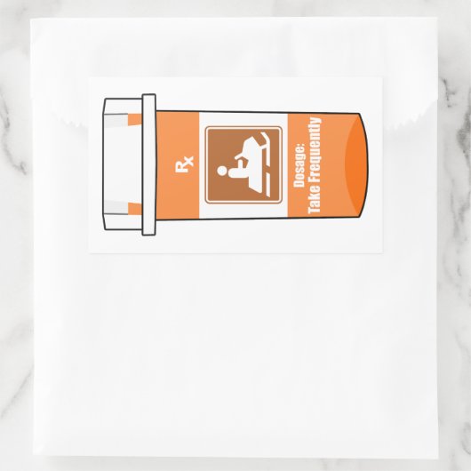 Snowmobiling Is My Drug 長方形シール (バッグ)