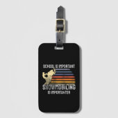 Snowmobiling Snowmobile ラゲッジタグ (正面縦)