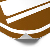 Snowmobiling Trail Highway Sign ポスター (角)