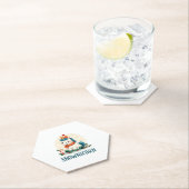 Snownicorn Cute Unicorn Snowman Christmas Girl T-S ペーパーコースター (インサイチュ)