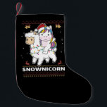 Snownicorn Unicorn Lama Christmas Winter Animals A スモールクリスマスストッキング<br><div class="desc">ユニコーンはラマに柔らかすぎる。休日おもしろいにギフトと雪を持つ動物。7月のおもしろいクリスマスも。ユニコーンは甘い動物で、クリスマスにぴったりだ。</div>