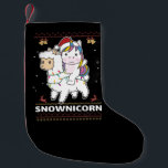Snownicorn Unicorn Lama Christmas Winter Animals A スモールクリスマスストッキング<br><div class="desc">ユニコーンはラマに柔らかすぎる。休日おもしろいにギフトと雪を持つ動物。7月のおもしろいクリスマスも。ユニコーンは甘い動物で、クリスマスにぴったりだ。</div>