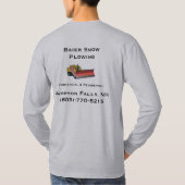 SnowPlowTruckのBaierの雪の耕すこと Tシャツ (裏面)