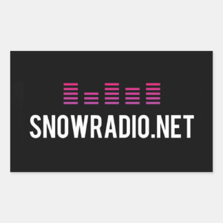 SNOWRADIOステッカー 長方形シール