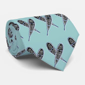 SnowshoeingのタイパターンShowshoeの冬の雪のおもしろい ネクタイ (ロール)