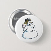 Snowwoman button 缶バッジ (正面&裏面)
