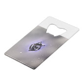 Snowyのオオカミのデザインの紫色 クレジットカード栓抜き (裏面アングル)