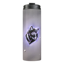 Snowyのオオカミのデザインの紫色 タンブラー