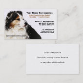 Snowyのオーストラリアの羊飼いの繁殖動物の名刺 名刺 (正面/裏面)