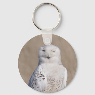 Snowyのフクロウのまばたき キーホルダー