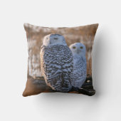 Snowyのフクロウのカップル クッション (裏面)