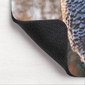 Snowyのフクロウのカップル マウスパッド (コーナー)