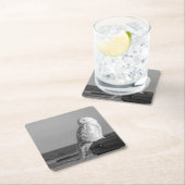 Snowyのフクロウのコースター スクエアペーパーコースター (インサイチュ)