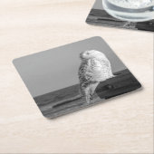 Snowyのフクロウのコースター スクエアペーパーコースター (アングル)