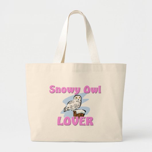 Snowyのフクロウの恋人 ラージトートバッグ (正面)