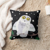 Snowyのフクロウの星明かりのWinter~throwの枕 クッション (ブランケット)