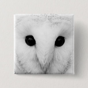 Snowyのフクロウの正方形Pin 缶バッジ