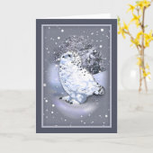 Snowyのフクロウカード カード (黄色い花)