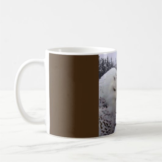 Snowyのフクロウ愛鳥のマグ コーヒーマグカップ (左)